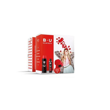 B.U. Heartbeat Eau de Toilette 50ml, Deodorant Spray 150ml & Gift Beanie